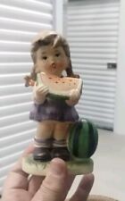Vintage Napcoware #7656 Girl Eating Watermelon  Ceramic Figurine picture