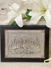 Vintage Christian Last supper Jesus Christ Icon Orthodox 408Gem Handpainted Icon picture