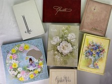 Vintage Stationery Lot Greeting Card Box Set Guest Book Address Book Unused picture
