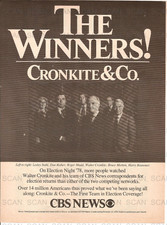 1978 CBS News Walter Cronkite & Co. Vintage Magazine Ad picture