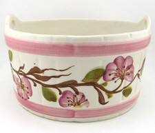 Vtg Hand Painted Floral Pottery Planter Vase Pot Portugal FTD Cottagecore picture