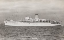 P&O SS Arcadia Ocean Liner Sydney Australia 1954 - RPPC Photo Postcard picture