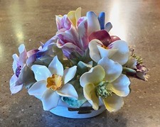Crown Staffordshire England Bone China Floral Flower Figurine Glossy 1980s picture