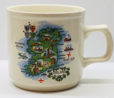 Ireland Map Coffee Tea Cup Mug Carrigdhoun Coop Pottery - Cork, Ireland 3
