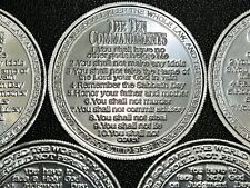 1x Ten Commandments Coin  Present God Jesus Christ Bible Christian Gift Holy 10 picture