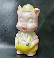 Vintage Ceramic Looney Tunes PORKY PIG Style Piggy Coin Bank Iridescent Paint picture