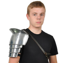 Single Hand Pauldron Men's Medieval, 18-Gauge Steel, LARP, Cosplay Armor picture