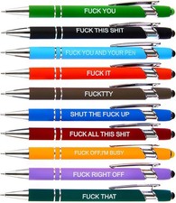 20pcs Funny Ballpoint Pens w/ Complaining Quotes Stylus Touchscreen Gift picture