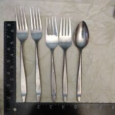 Nasco CRESTWOOD Replacements Stainless Dinner Salad Forks Teaspoon 5 pc lot  picture