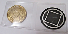 Narcotics Anonymous NA 52 Year Clean Bronze Medallion Recovery Coin Chip Token picture