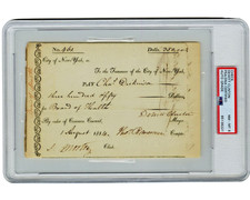 Dewitt Clinton NYC Mayor War of 1812 Board of Health Signed Doc PSA COA Rev War picture