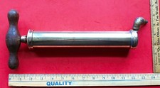 Antique Pre Pro Beer Tap Brass Pump W/ Wood Handle Knob NICE Prohibition picture