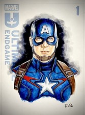 Ultimate Endgame - Blank Sketch Variant Cover w/Original Art by Erik Fidel + COA picture