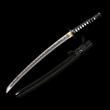 Black 30'' Musashi Wakizashi Ready Sharp Japanese Samurai Sword 1095 Steel picture