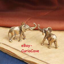 Solid Brass Small Elephant Figurine Statue Animal Figurines Decoration Ornament picture