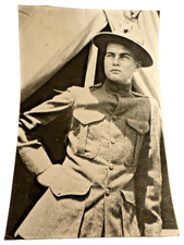 RARE 1917 WWI US Marine On Guam 17 years old Minor Wearing P197 Wool tunic Name picture