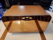 Vintage 1950s Metal Kitchen Bread Box Door  Beauty Box Speckled Copper picture