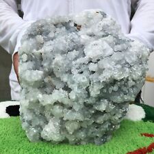 8 LB Natural White Calcite Quartz Crystal Cluster Mineral Specimen picture