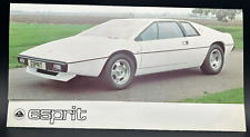 Vtg. Circa 1976 Lotus Esprit S-1 Tri-Fold Dealer Brochure picture