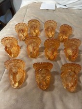 Amber Glass Turkey Figurines - Set of 11 picture