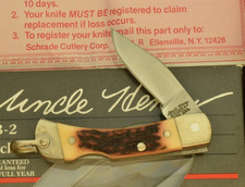 VINTAGE NOS SCHRADE MADE IN USA UNCLE HENRY STAGLON LOCKBACK KNIFE LB2 NICE picture
