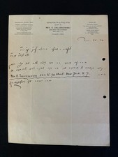RARE letter Cantor & Musicologist E. Zaludkowski Signed 1932  picture