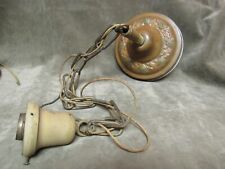Vintage 1920's Ceiling Light Fixture w/Chain and Ceiling Mount Swag Style #2 picture