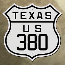 Texas US highway 380 Brownfield Graham Frisco route shield 1926 road sign 16x16 picture
