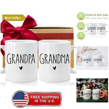 Promoted To Grandparent 2027 Mug Set, First Time Grandma Grandpa Coffee Mugs,... picture