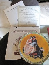 Norman Rockwell A Couple's Commitment Plate 1985 American Dream Orig. Box & COA picture