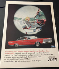 Red 1965 Ford Galaxie 500 XL - Vintage Original Color Print Ad Wall Art picture