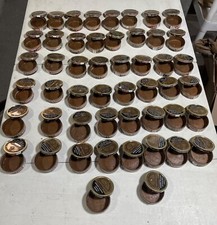 50 EMPTY COPENHAGEN SNUFF CANS EMPTY TINS  CRAFTS REPURPOSE WAX WORM Fishing picture