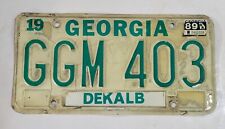 1989 GEORGIA  License Plate ~ GGM 403 ~🔥FREE SHIPPING🔥VINTAGE DEKALB COUNTY picture