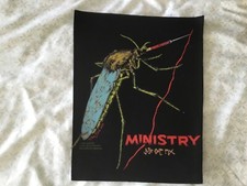 Ministry - Just One Fix - 1992 - Jacket Back Patch - 36cm tall 30cm to 24cm picture