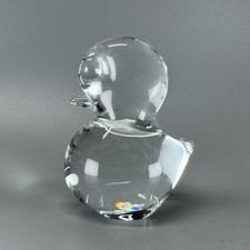 Vintage KONSTGLAS Swedish Crystal Glass BABY DUCK Duckling Figurine 2.5