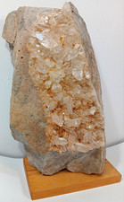 Heavy 21 lb Natural Quartz Crystal Cluster in Lg Rock 11.5