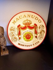 New Macanudo Cigars Inspirado Round Cigar Store Lounge Sign Tobacco Ad Old Logo picture