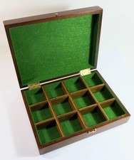 Antique Solid Wood Storage Box — Green Felt Lining — Repurposed & Restored picture