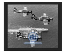 DOUGLAS AD-4W SKYRAIDER NAVY USS MIDWAY MEDITERRANEAN 1954 8X10 FRAMED PHOTO picture