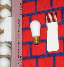 BOXof50 new petite C7 SNOW white S6 CHRISTMAS LIGHT BULB 6w indicator 6S6 130V picture