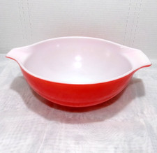 Vintage 1971-74 Pyrex 444 Friendship Red 4 Quart Cinderella Mixing Bowl EUC picture