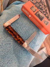 Marbles Imitation Tortoise Shell Cattleman Folder 4 1/4