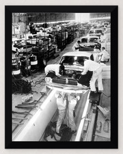 FRAMED 1965 FORD SHELBY MUSTANG AUTO ASSEMBLY LINE - READY TO DISPLAY 8.5X11 picture