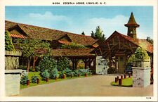 Linen Postcard Eseeola Lodge in Linville, North Carolina picture