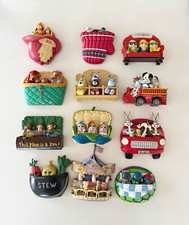 Lot of 12 Vintage giftco collectible magnets with removable smaller magnets picture