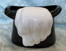 Vintage Ceramic Magician Top Hat & Gloves Pot Planter Magic Art Decor  Vtg picture