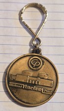 Vintage 1980 MIDLAND NUCLEAR PLANT Bechtel  Keychain Key Fob S13 picture