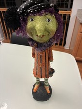 RARE Retired Whimsical Green Halloween Witch 20