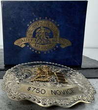 Wages German Silver “Jurassic Classic 1999 $750 Novice” Belt Buckle picture