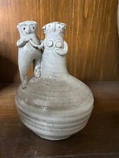 Vintage 1960s Solveig Cox Rare Mid-Century Figurative Studio Pottery Weed Pot picture